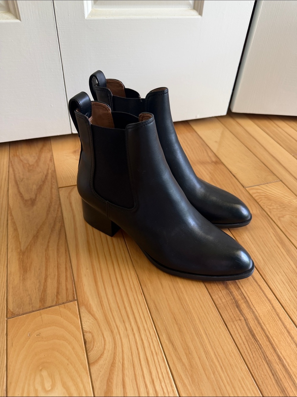 Classic Black Chelsea Ankle Boots - Women's Slip-On Leather